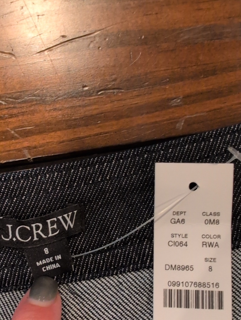 J. Crew Denim Skort Dark Wash NWT - Picture 4 of 7